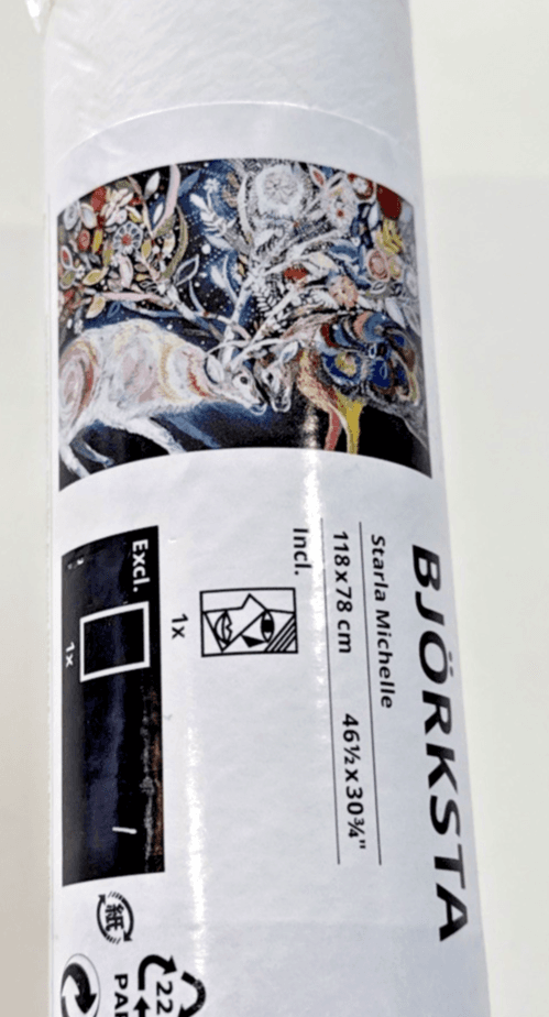 IKEA BJORKSTA Picture Deer Head to Head 46 ½" x 30 ¾" Canvas Only - Starla M.