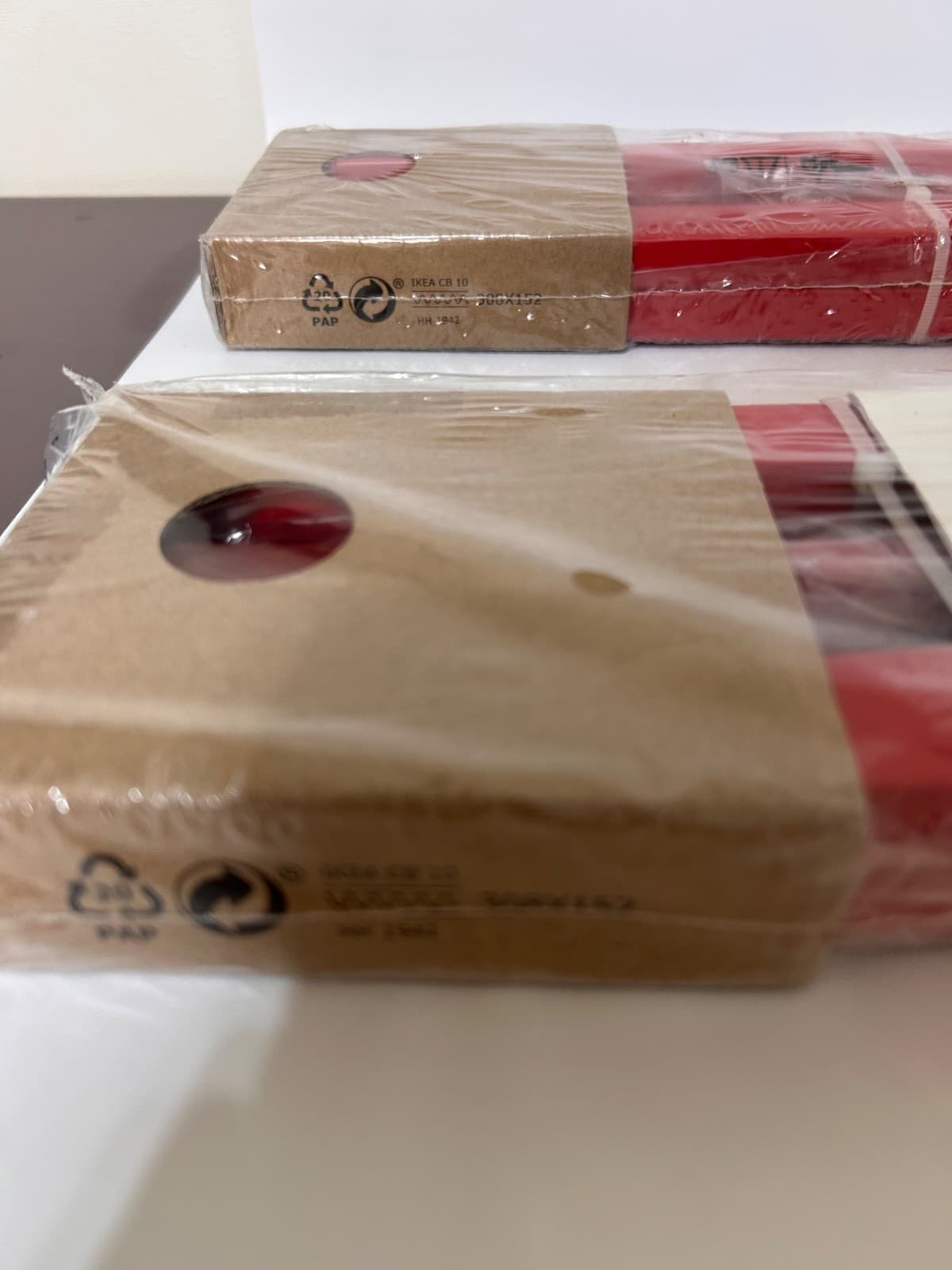 Set of 2 IKEA LERBERG Trestle Hilver Table Legs Only Red Steel 504.736.38 - Thumbnail 8
