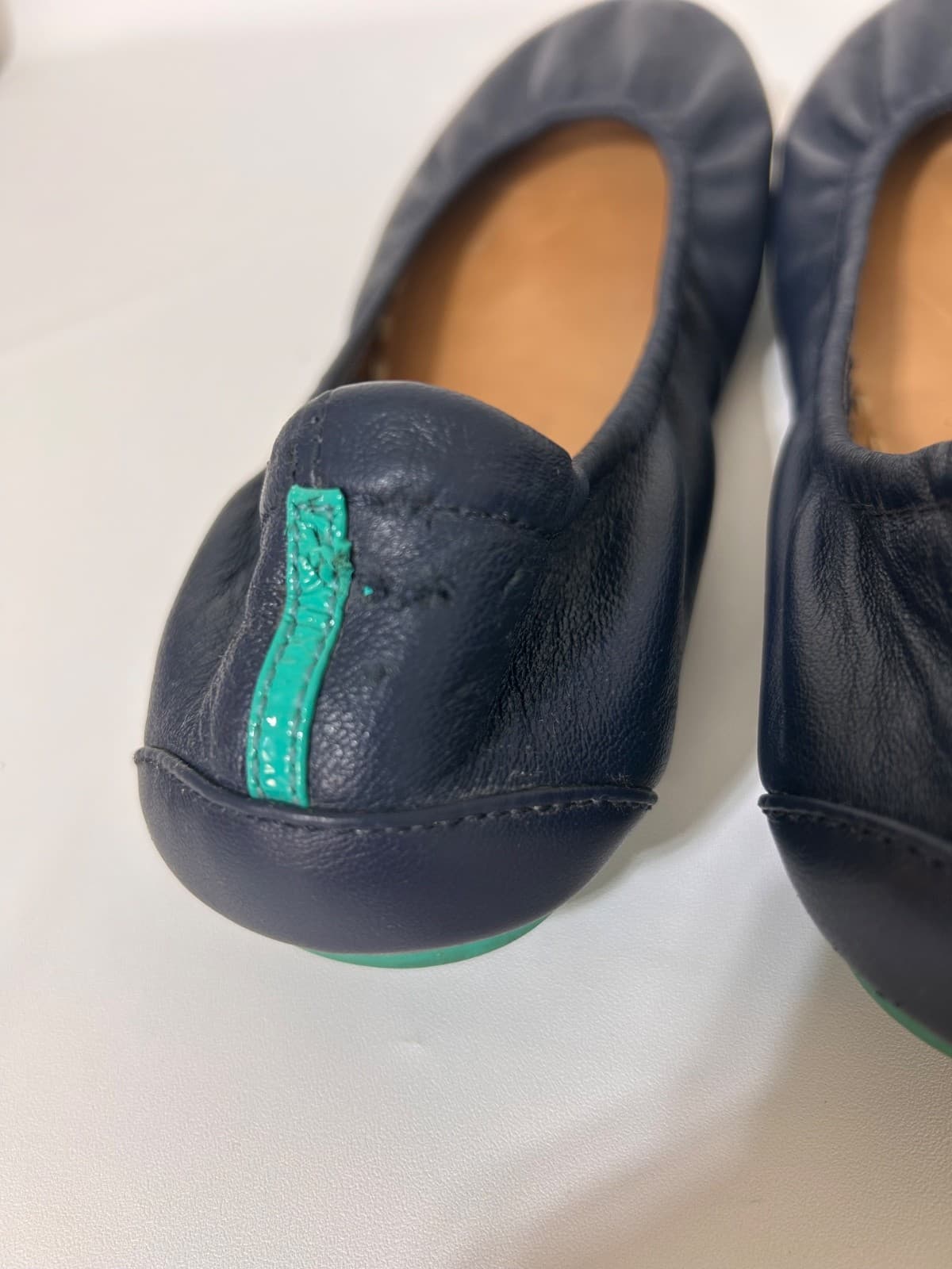Tieks by Gavrieli Leather Ballet Flats California Navy Blue Shoes Womens Size 8 - Thumbnail 10