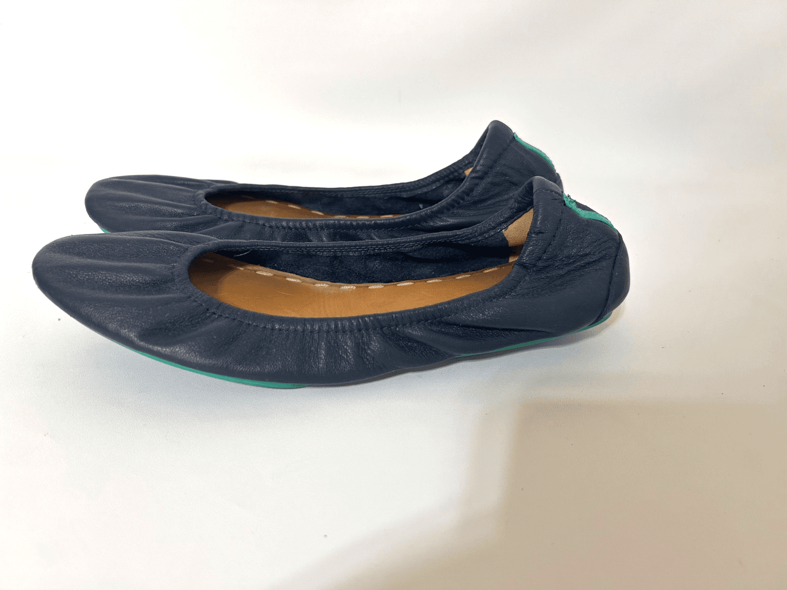 Tieks by Gavrieli Leather Ballet Flats California Navy Blue Shoes Womens Size 8 - Thumbnail 3