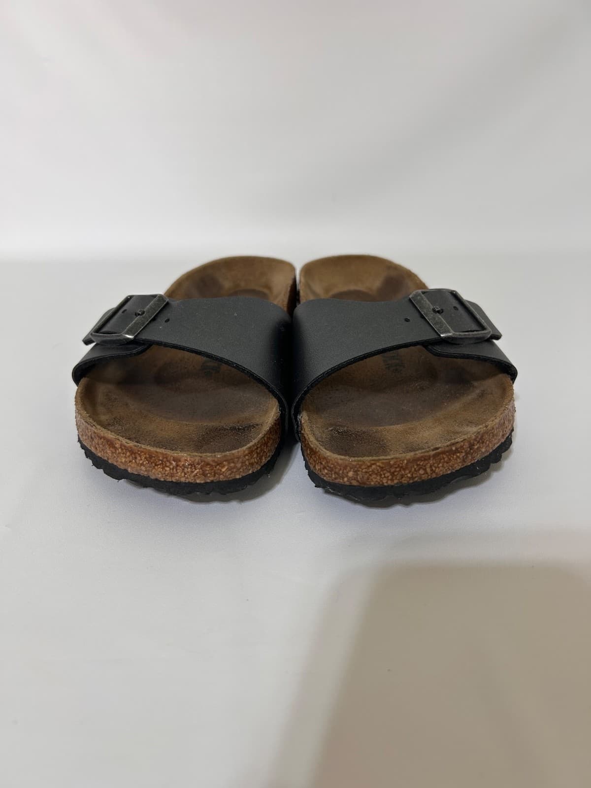 Birkenstock Madrid Sandals Shoes Birko-Flor Slides Women's 39 US 8 Silver Gray - Thumbnail 8