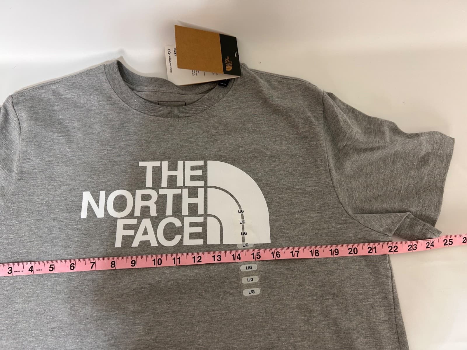 NWT The North Face Men's size L T-Shirt Short Sleeve Half Dome Big Logo Tee a - Thumbnail 6