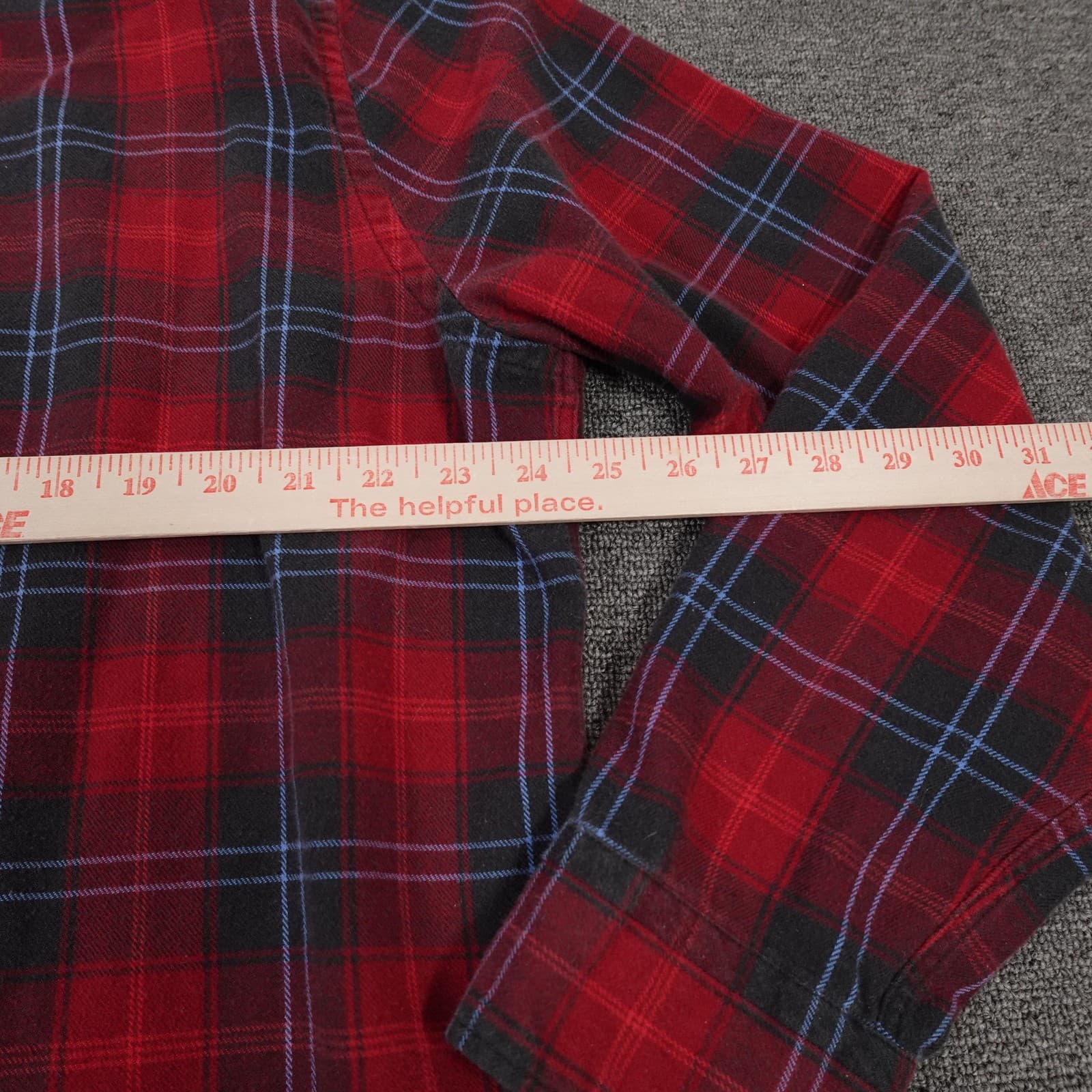 Levis Shirt Mens 2XL Red Plaid Flannel Long Sleeve Button Up Casual Top - Thumbnail 5