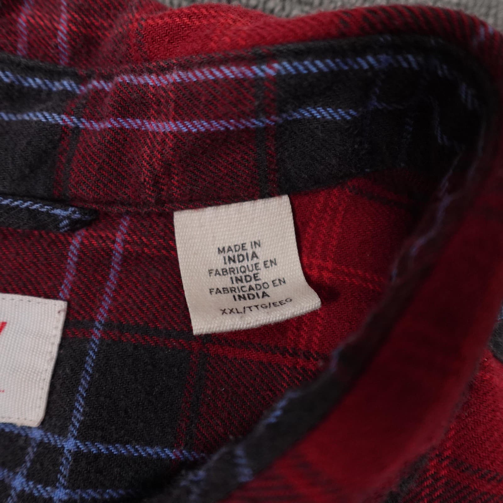 Levis Shirt Mens 2XL Red Plaid Flannel Long Sleeve Button Up Casual Top - Thumbnail 3