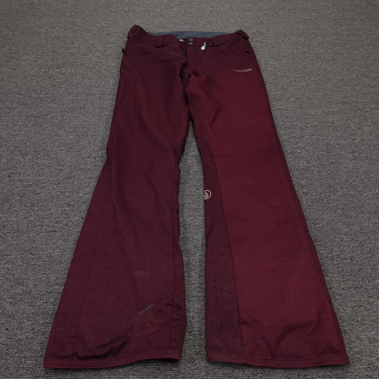 Volcom Snow Pants Mens Small 32x32 Red Modern Straight Waterproof Ski Snowboard