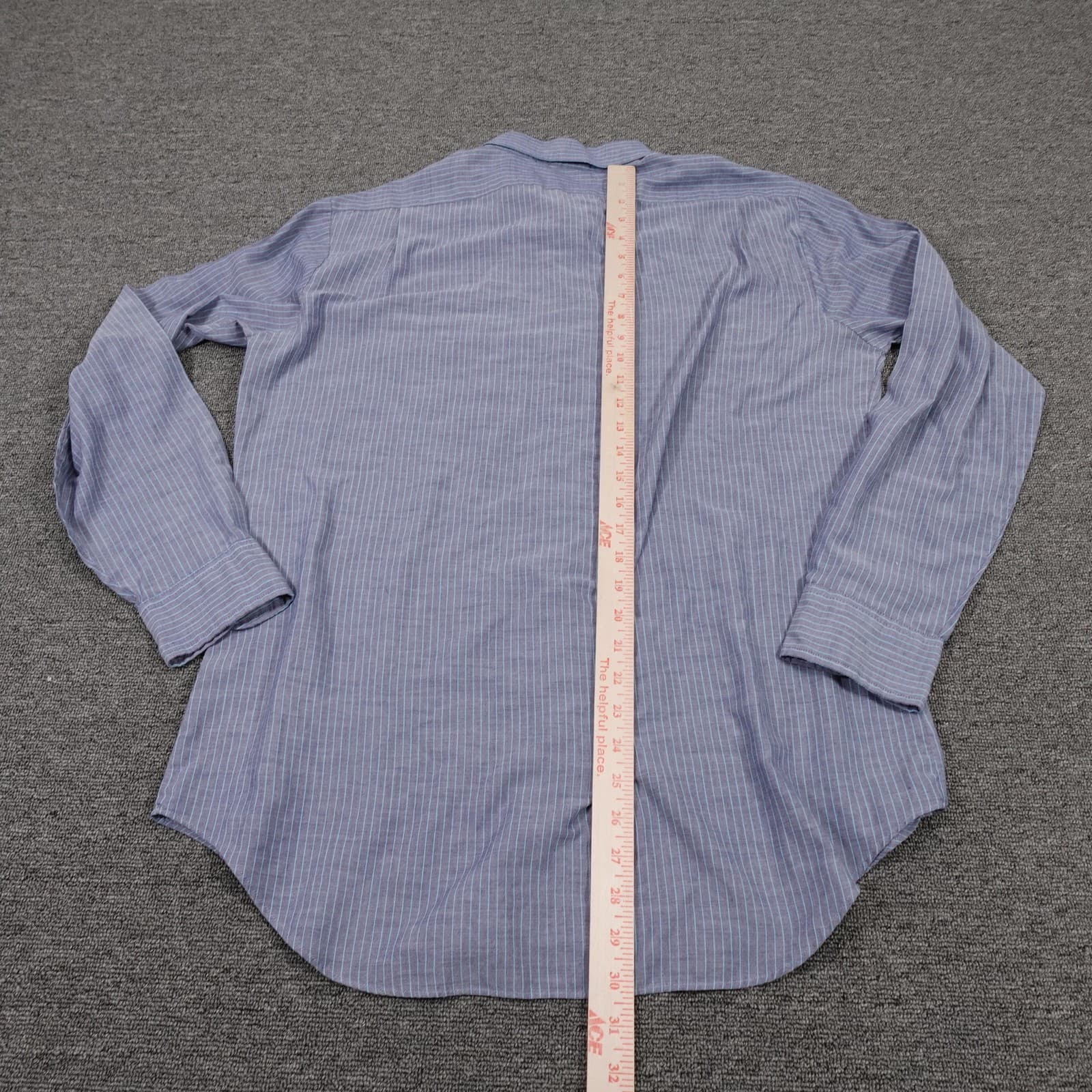Vintage Levi's Shirt Mens XL Blue Stripe Long Sleeve Button Up Thailand Casual - Thumbnail 5