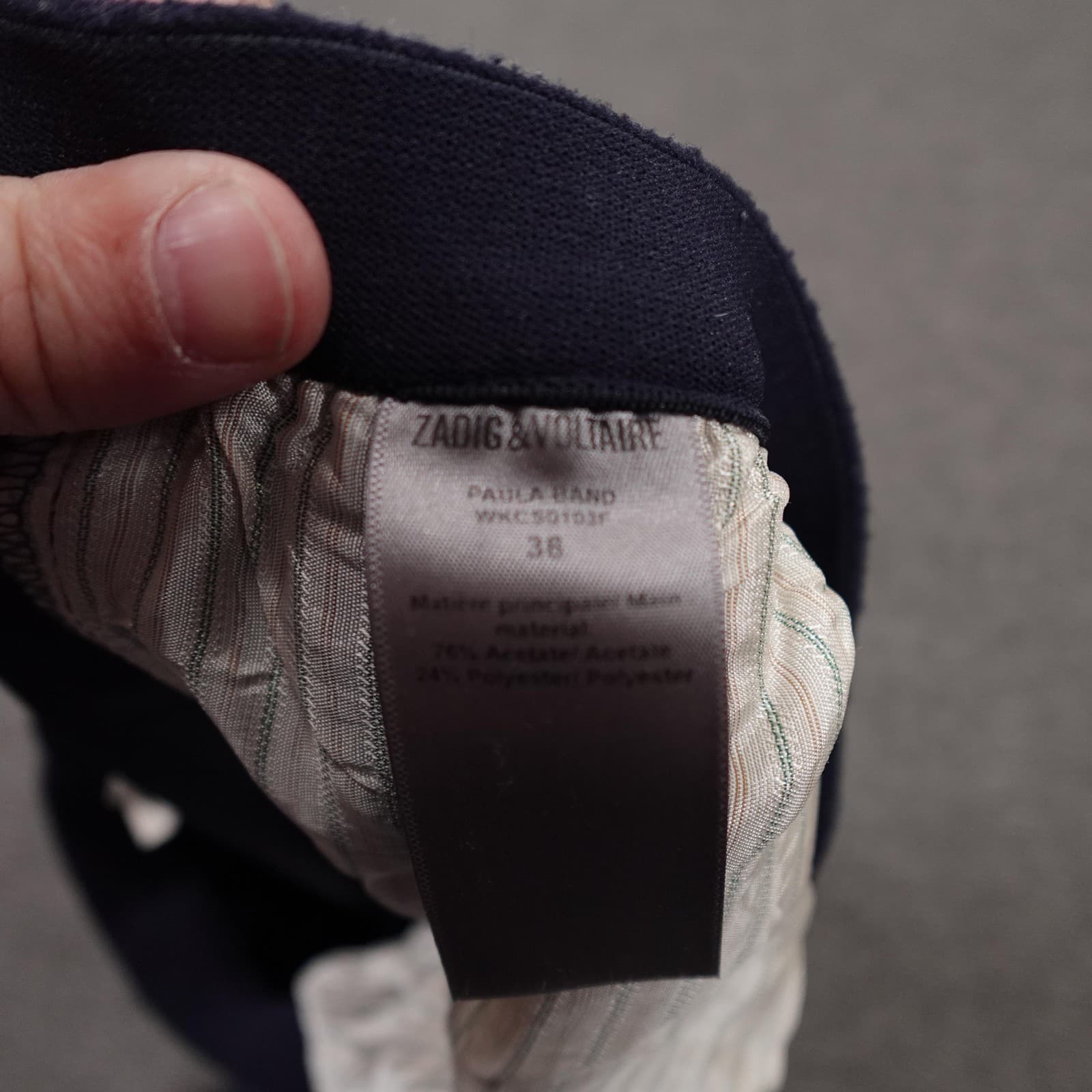 Zadig & Voltaire Pants Womens 38 Blue Paula Track Elastic Waist Logo Tape - Thumbnail 4