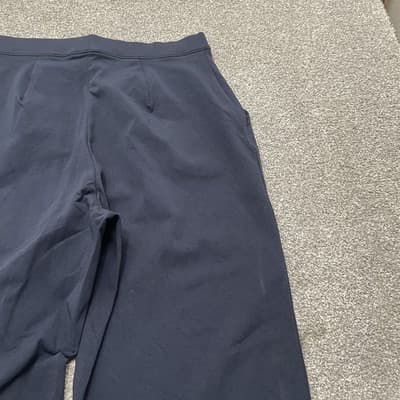 LL Bean Pants Womens Medium Petite Navy Blue Stretch Straight Leg Lounge Cotton - Thumbnail 5