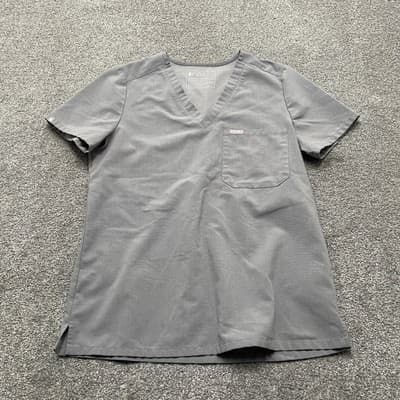 Figs Scrub Top Womens Small Technical Collection V Neck Pocket Medical Uniform