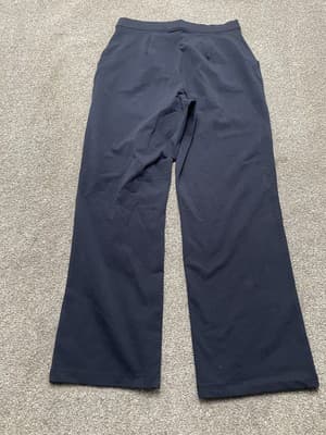 LL Bean Pants Womens Medium Petite Navy Blue Stretch Straight Leg Lounge Cotton - Thumbnail 6