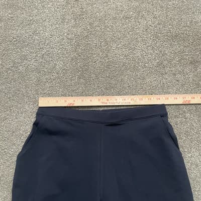 LL Bean Pants Womens Medium Petite Navy Blue Stretch Straight Leg Lounge Cotton - Thumbnail 7