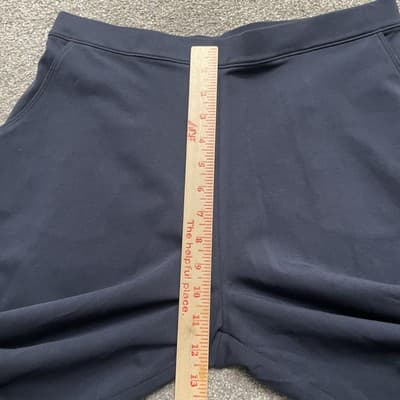 LL Bean Pants Womens Medium Petite Navy Blue Stretch Straight Leg Lounge Cotton - Thumbnail 8