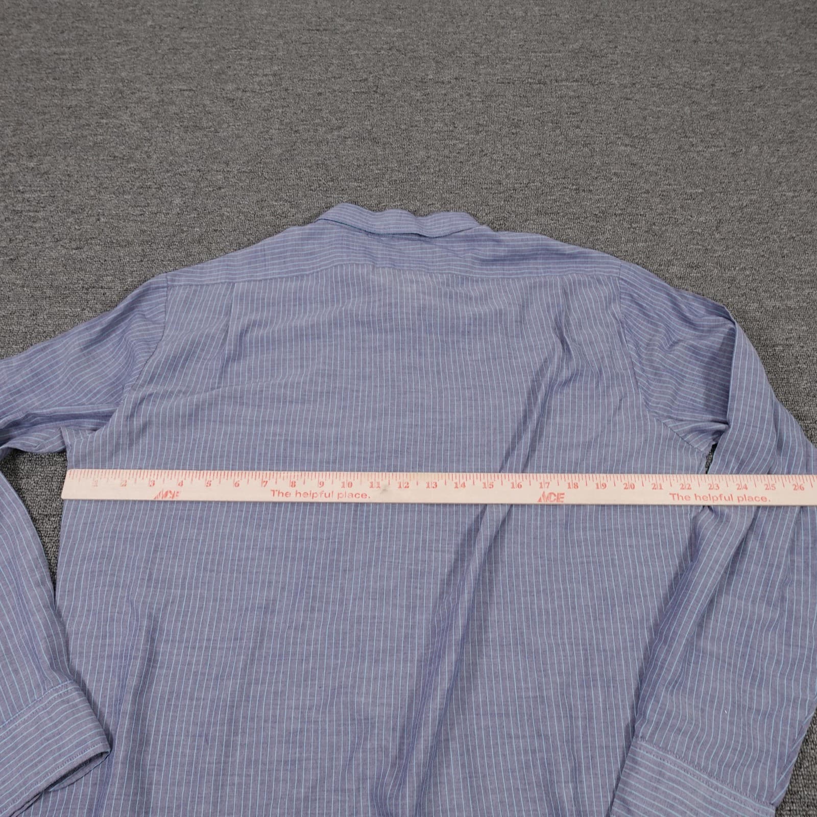Vintage Levi's Shirt Mens XL Blue Stripe Long Sleeve Button Up Thailand Casual - Thumbnail 4