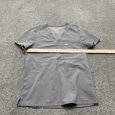 Figs Scrub Top Womens Small Technical Collection V Neck Pocket Medical Uniform - Thumbnail 4
