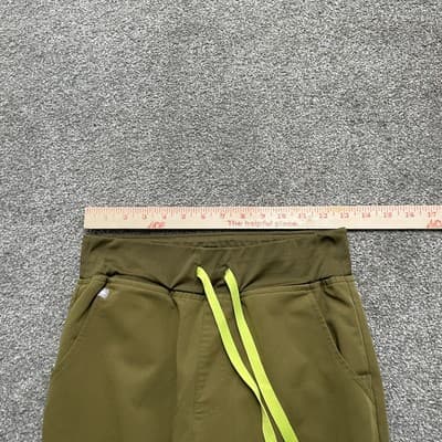 Figs Jogger Pants Small Olive Green Technical Zamora Cargo Zip Pocket - Thumbnail 6
