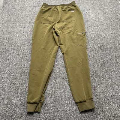 Figs Jogger Pants Small Olive Green Technical Zamora Cargo Zip Pocket - Thumbnail 5