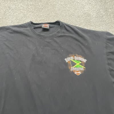 Harley-Davidson Shirt Mens Extra Large Jamaica Motorcycle Biker Graphic Tee - Thumbnail 2