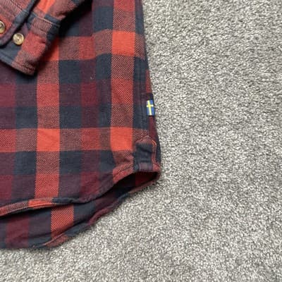 Fjallraven Skog Shirt Mens Large Plaid Slim Fit Flannel Outdoor Workwear - Thumbnail 2