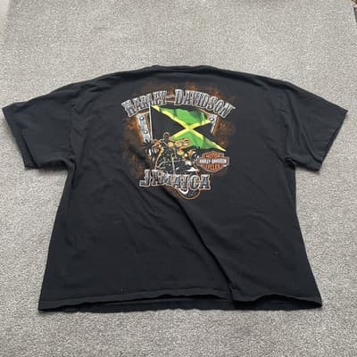 Harley-Davidson Shirt Mens Extra Large Jamaica Motorcycle Biker Graphic Tee - Thumbnail 7