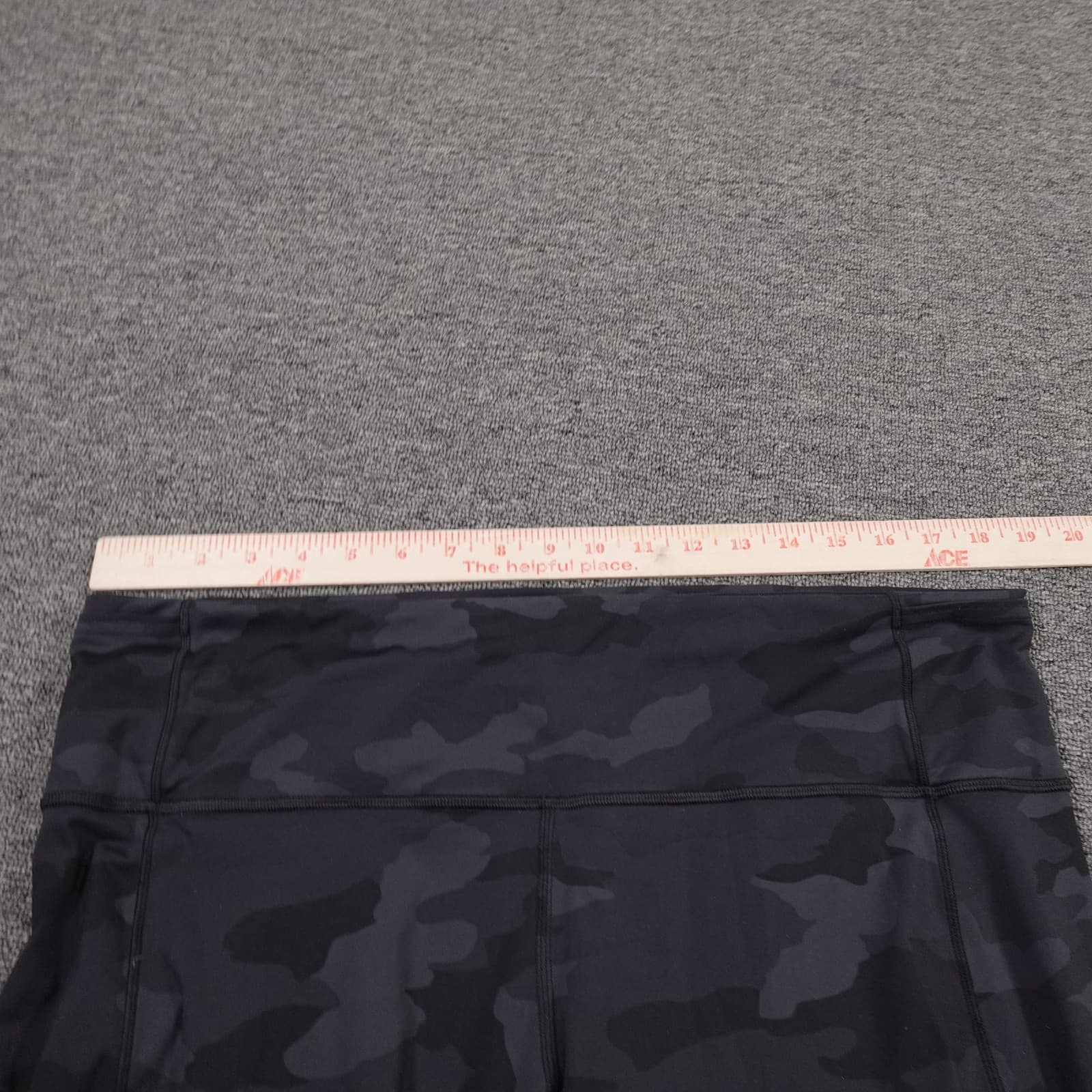 Lululemon Leggings Womens 16 Gray Camo High Rise Ankle Yoga Gym Athletic Pants - Thumbnail 6