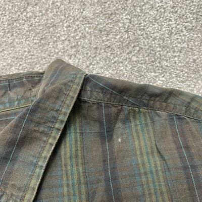 Prana Shirt Mens Large Green Blue Plaid Button Down Long Sleeve Casual Outdoor - Thumbnail 6