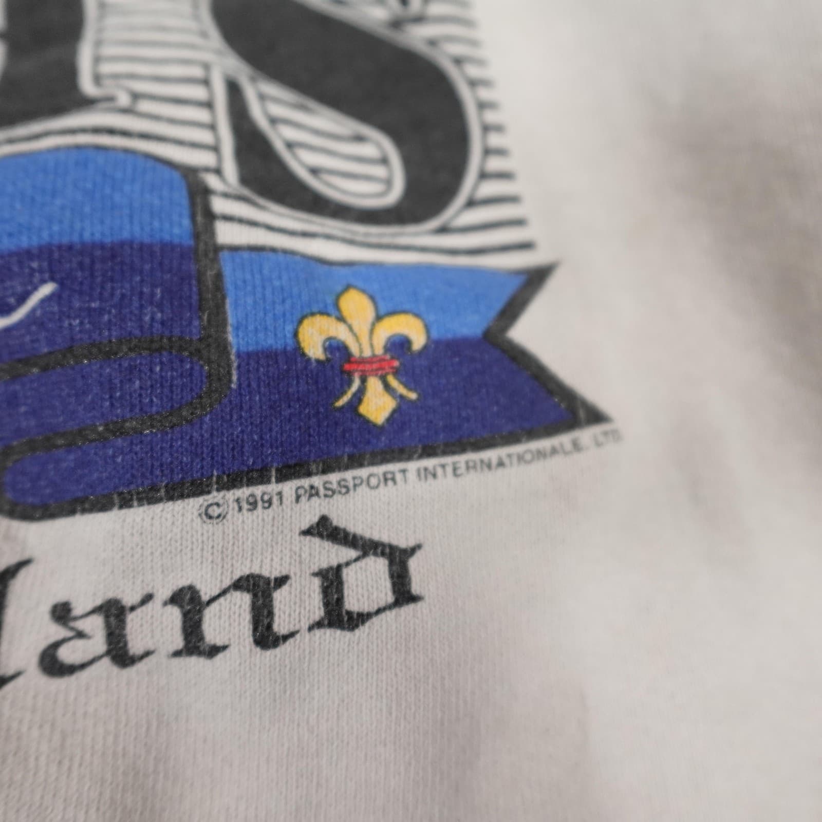 Vintage Santee Sweatshirt Mens Large White Bunch's Tavern Beer Graphic USA 90s - Thumbnail 4