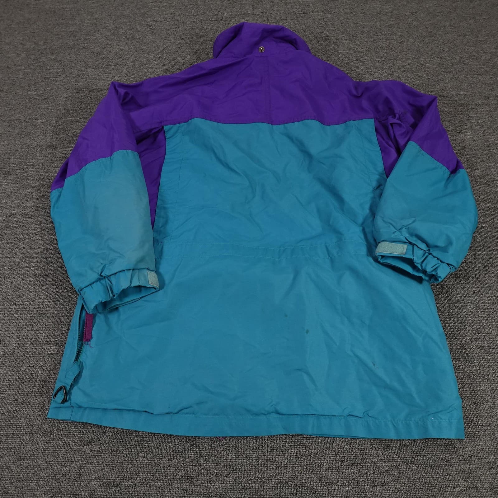 Vintage Columbia Jacket Womens Medium Teal Purple Radial Sleeve Parka Retro 90s - Thumbnail 10