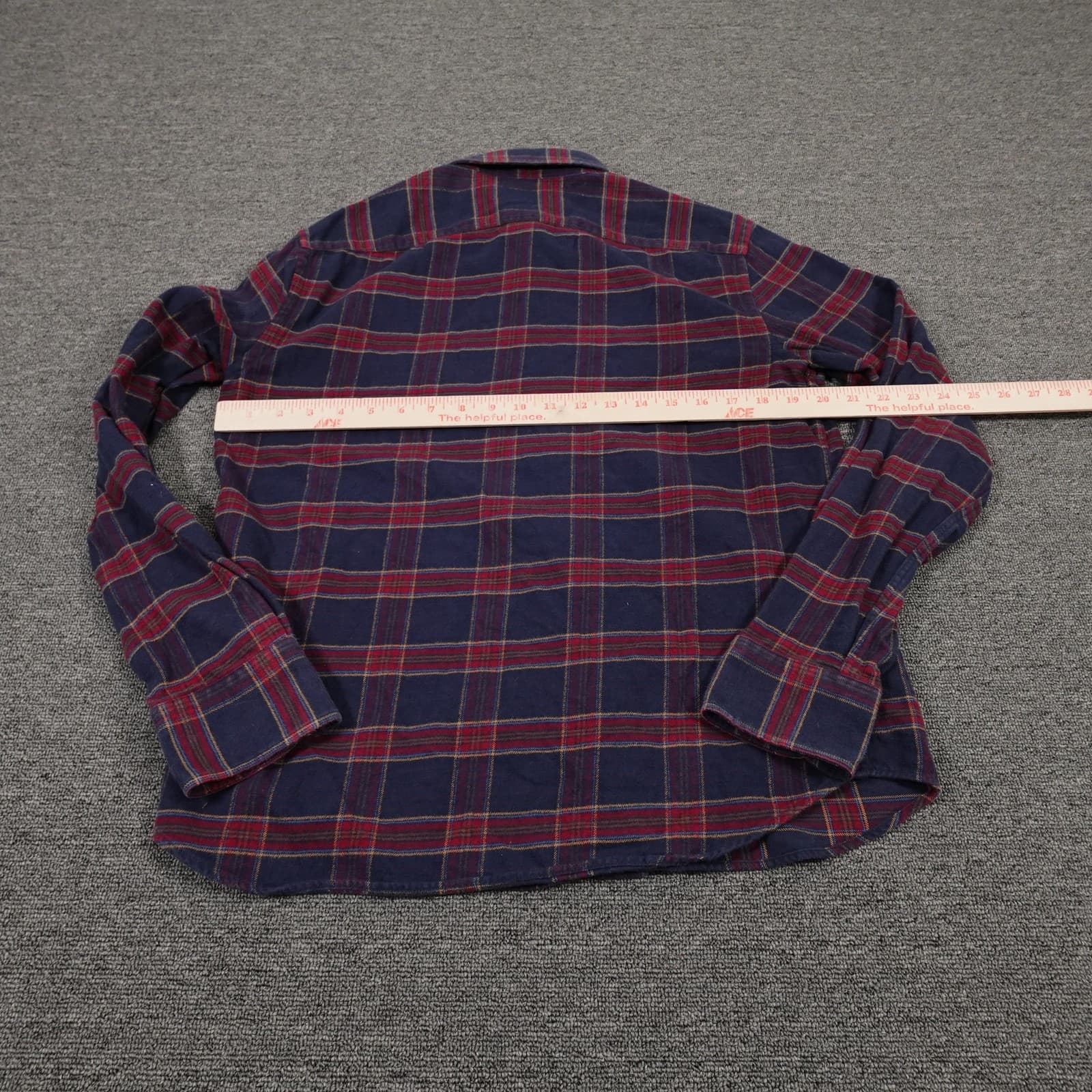 UNTUCKit Shirt Mens Medium Blue Plaid Flannel Long Sleeve Button Up Slim Fit - Thumbnail 3