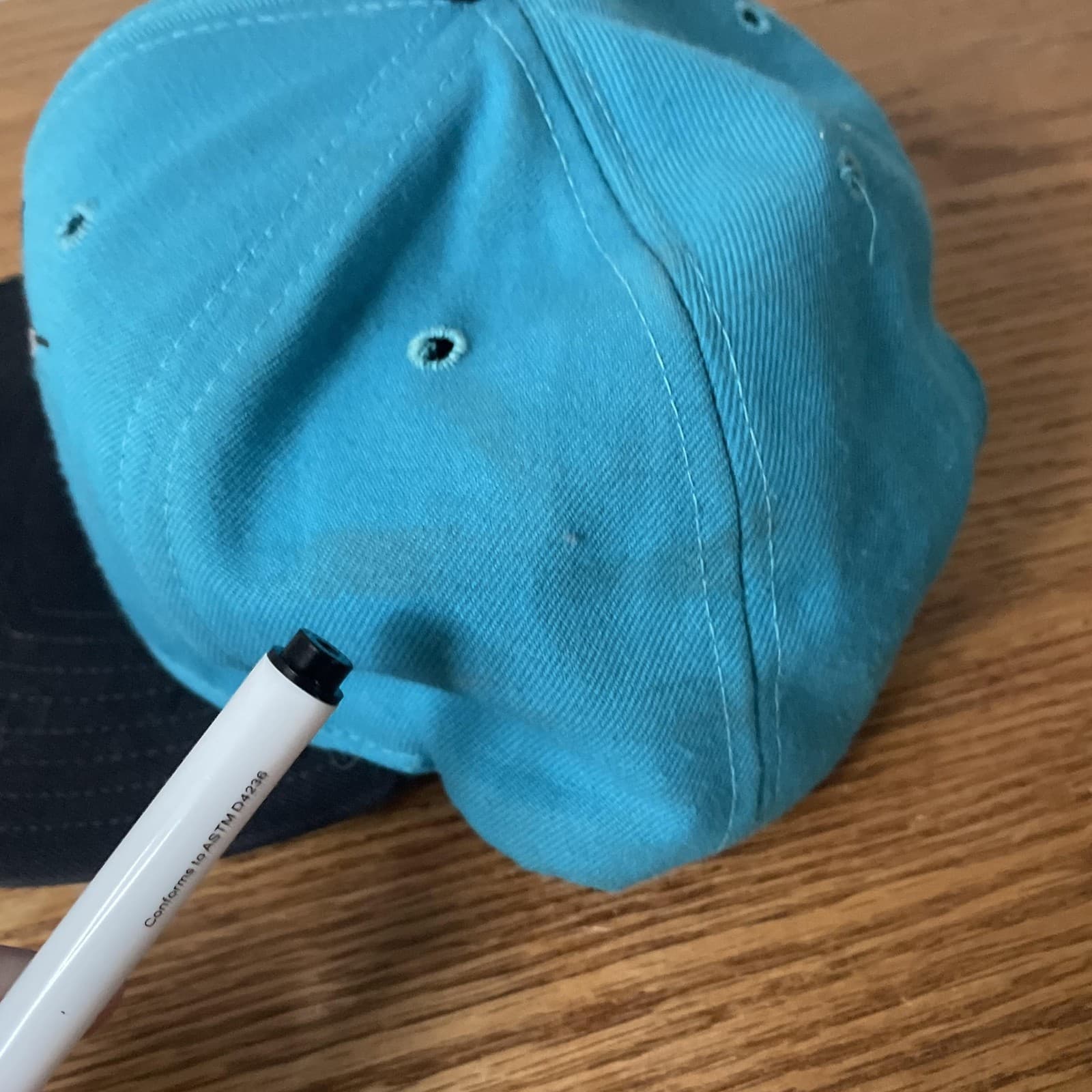 Vintage Florida Marlins Hat Cap Snap Back Mens Teal Black MLB Baseball 90s - Thumbnail 3