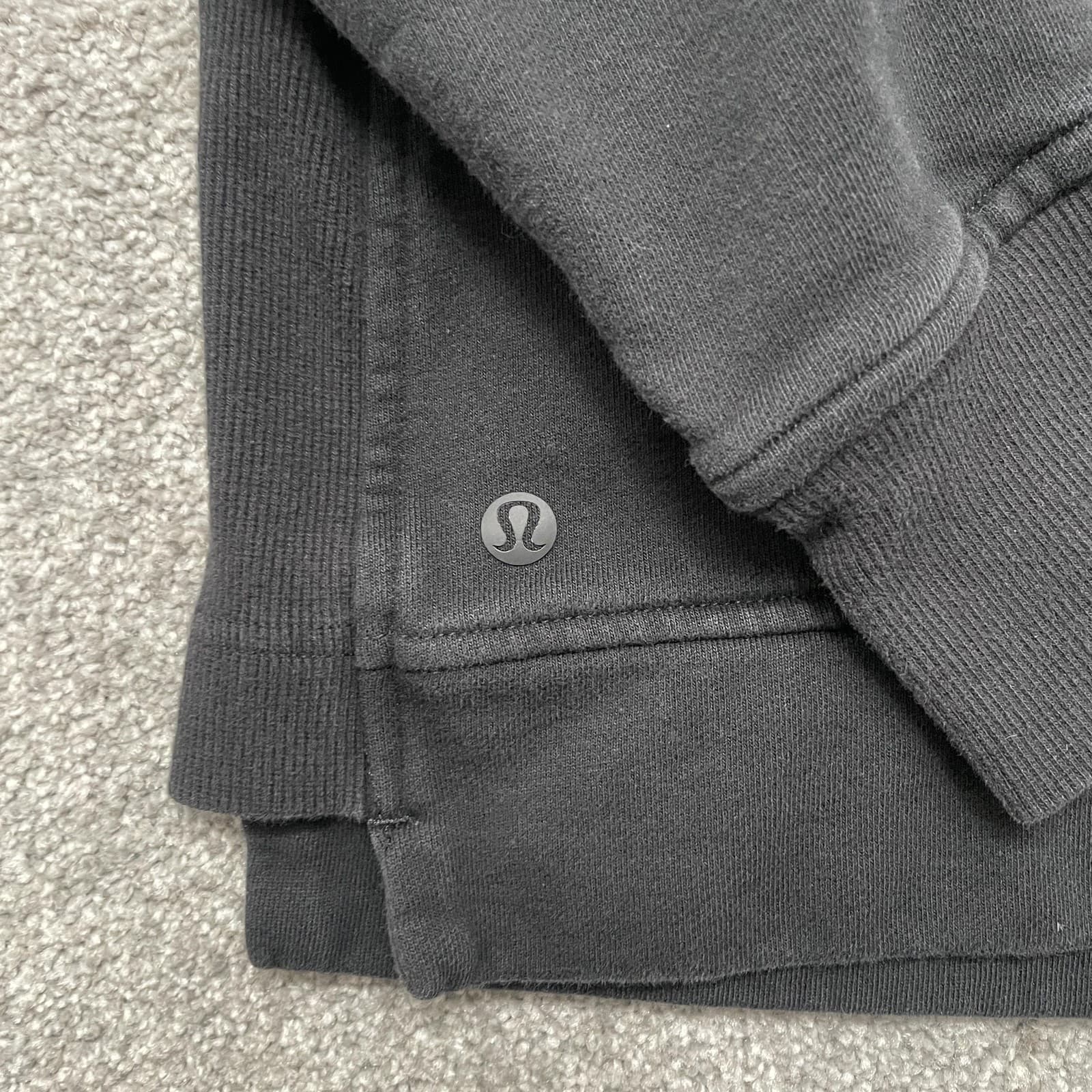 Lululemon Sweater Womens 2 Black Funnel Neck Relaxed Fit Press Pause Pullover - Thumbnail 7