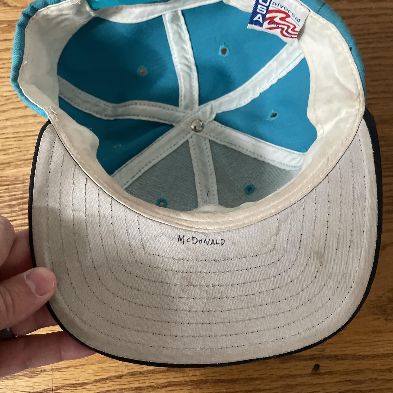 Vintage Florida Marlins Hat Cap Snap Back Mens Teal Black MLB Baseball 90s - Thumbnail 6