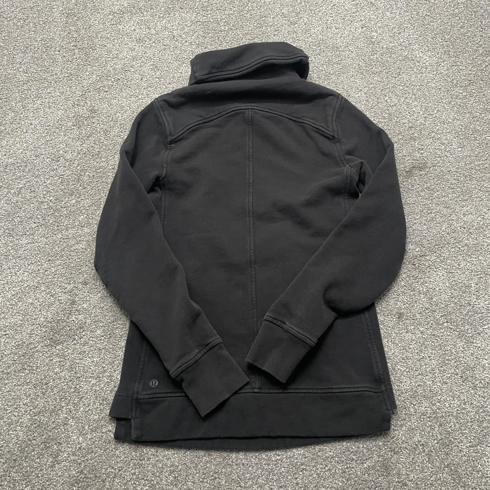 Lululemon Sweater Womens 2 Black Funnel Neck Relaxed Fit Press Pause Pullover - Thumbnail 8