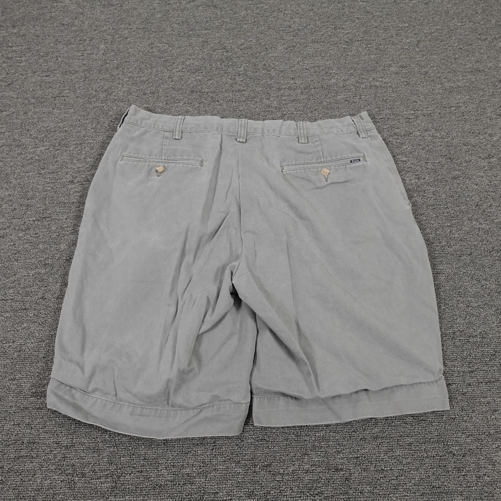 Polo Ralph Lauren Shorts Mens 35 Gray Chino Flat Front 11 Inseam Casual - Thumbnail 2