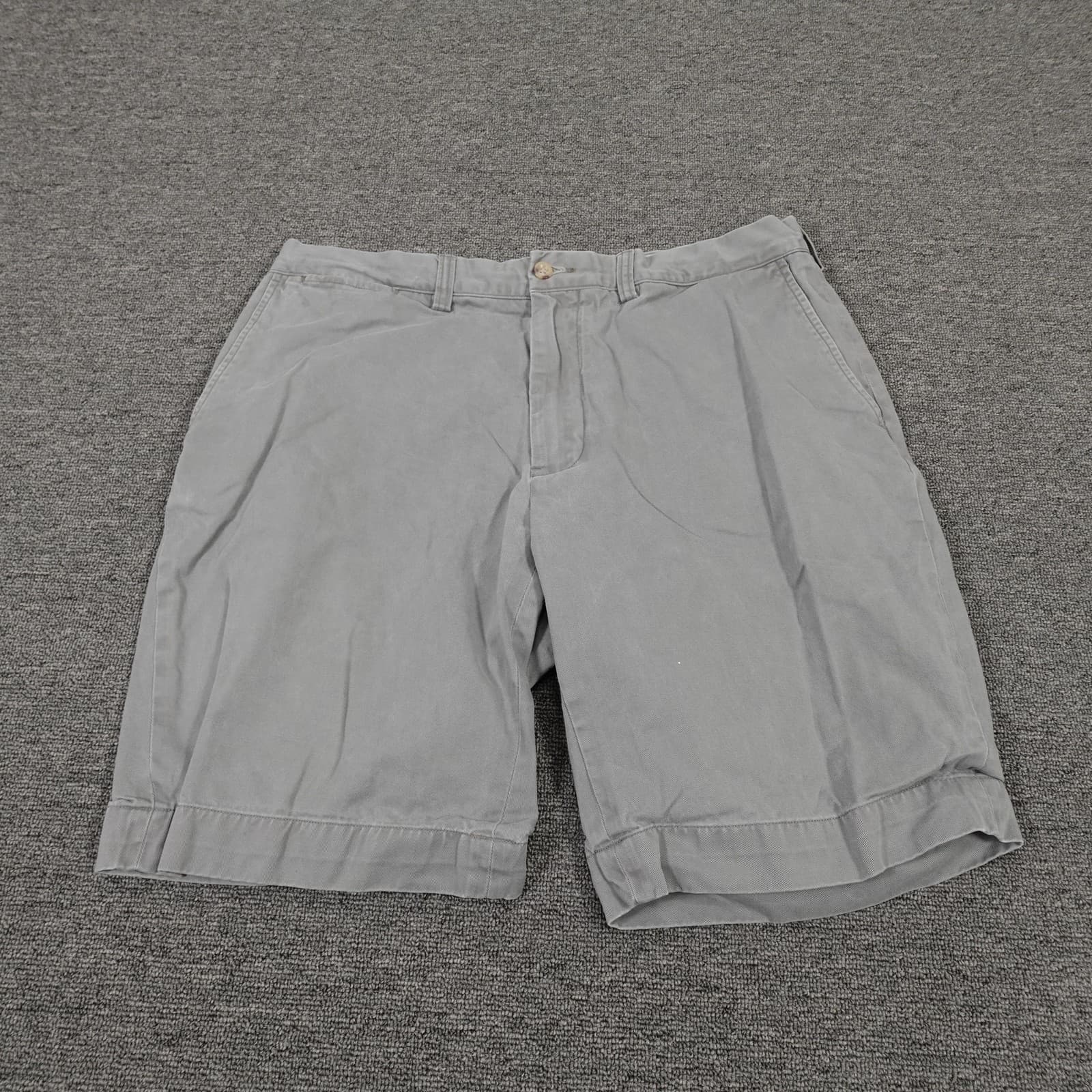 Polo Ralph Lauren Shorts Mens 35 Gray Chino Flat Front 11 Inseam Casual