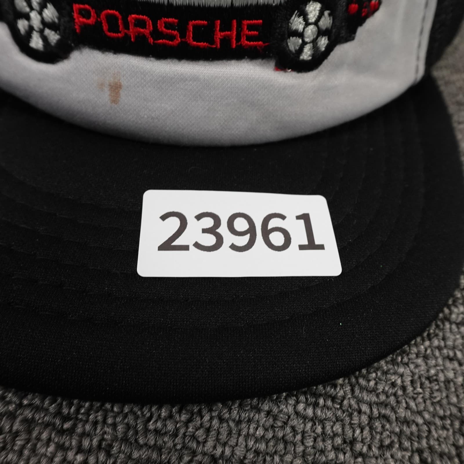 Vintage Porsche Car Hat Cap Snap Back Black White MOJA Trucker Mesh Mens 80s - Thumbnail 9