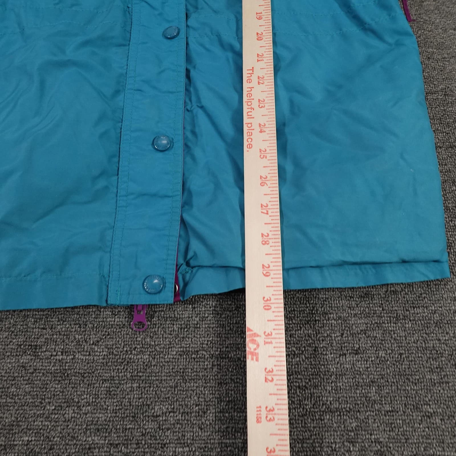 Vintage Columbia Jacket Womens Medium Teal Purple Radial Sleeve Parka Retro 90s - Thumbnail 9