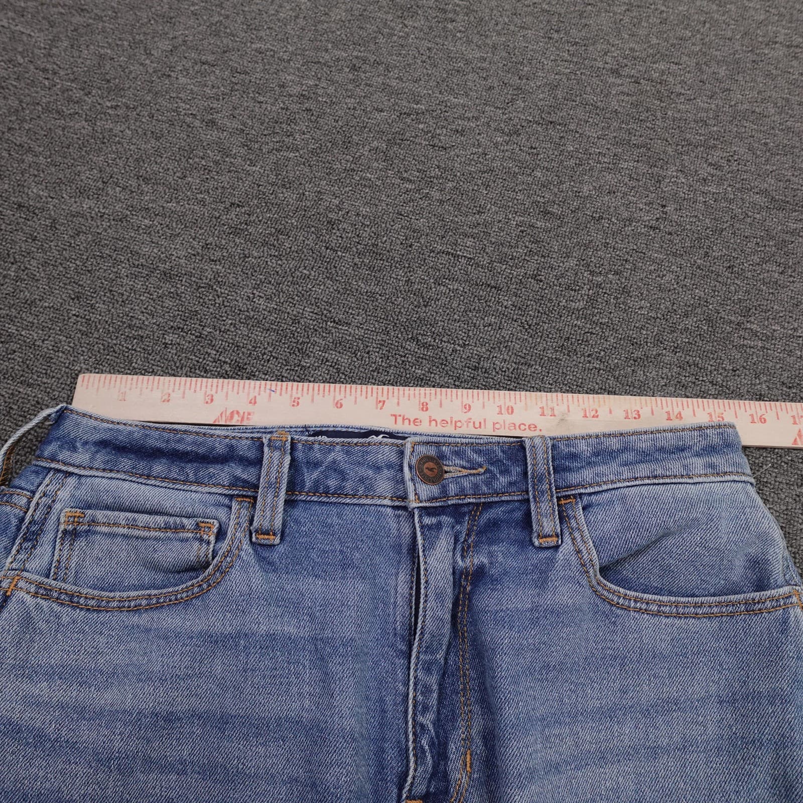 Hollister Ultra High-Rise Mom Jeans Juniors 11R Blue Medium Wash 30x27 - Thumbnail 8