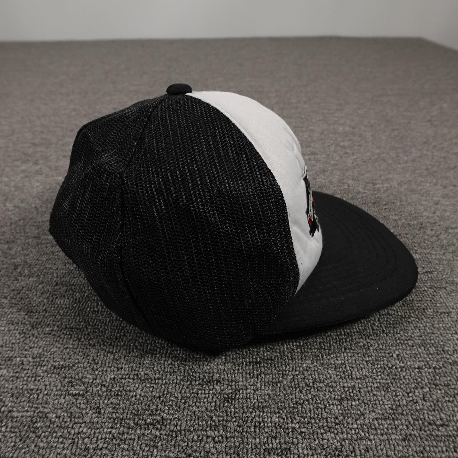 Vintage Porsche Car Hat Cap Snap Back Black White MOJA Trucker Mesh Mens 80s - Thumbnail 6
