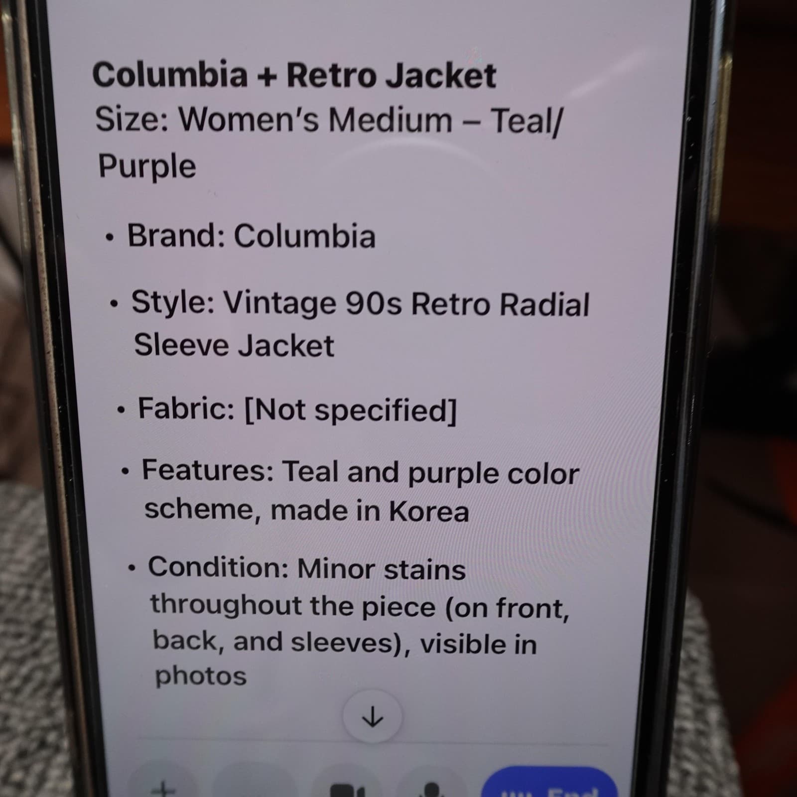 Vintage Columbia Jacket Womens Medium Teal Purple Radial Sleeve Parka Retro 90s - Thumbnail 11
