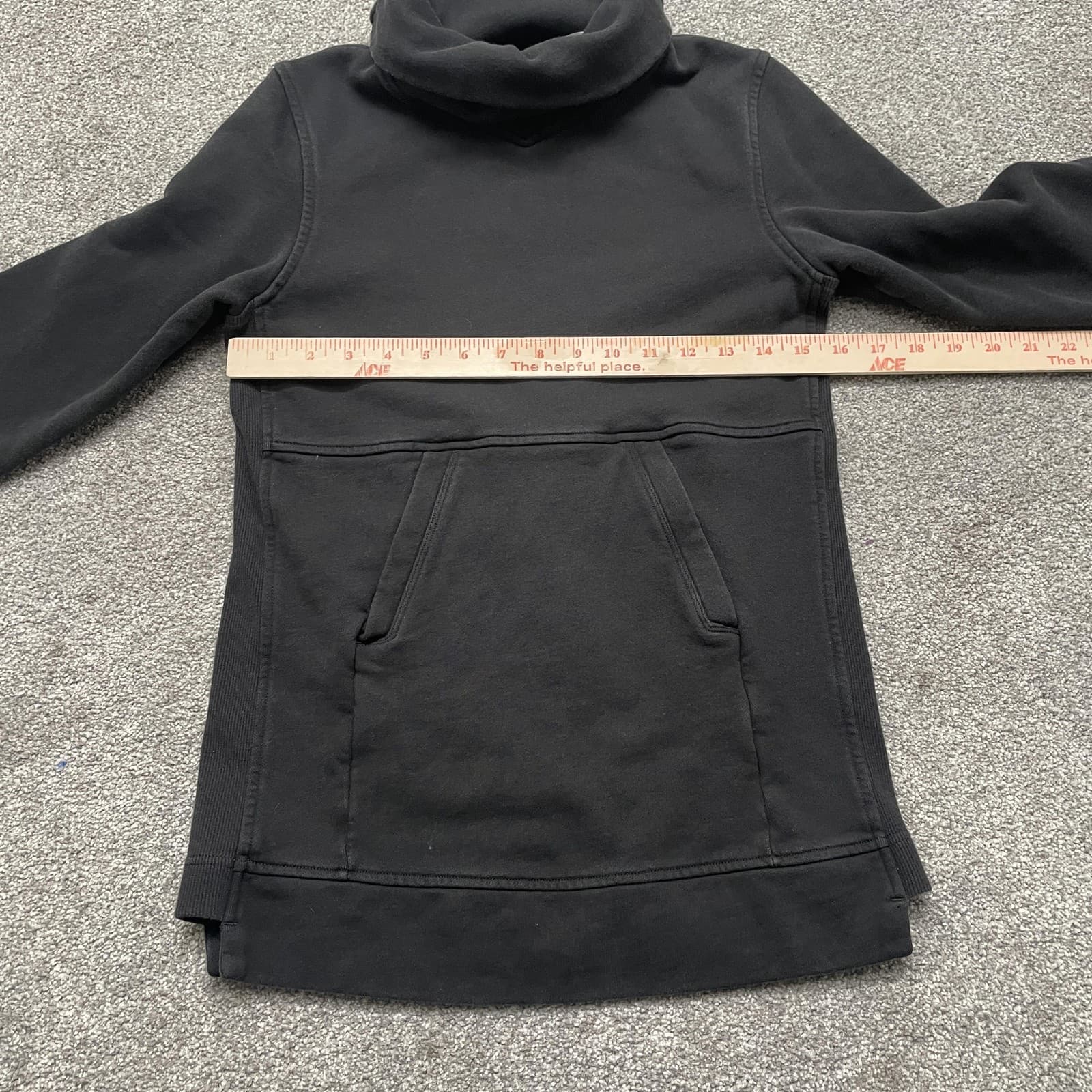 Lululemon Sweater Womens 2 Black Funnel Neck Relaxed Fit Press Pause Pullover - Thumbnail 5
