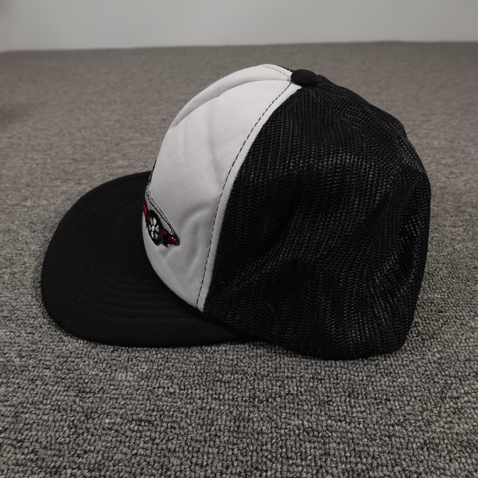 Vintage Porsche Car Hat Cap Snap Back Black White MOJA Trucker Mesh Mens 80s - Thumbnail 4