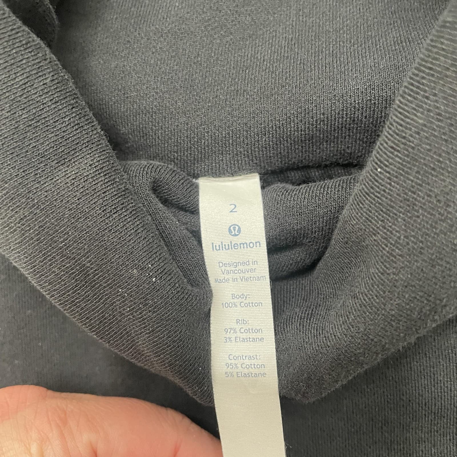 Lululemon Sweater Womens 2 Black Funnel Neck Relaxed Fit Press Pause Pullover - Thumbnail 3