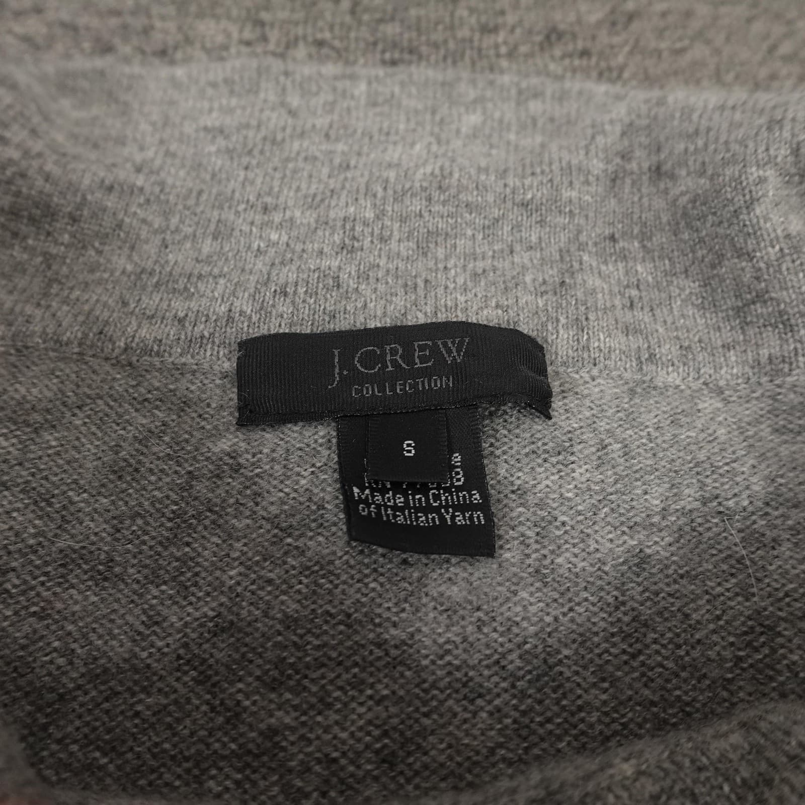 J.Crew Collection Sweater Dress Womens Small Gray Cashmere Cowl Puff Sleeve - Thumbnail 5