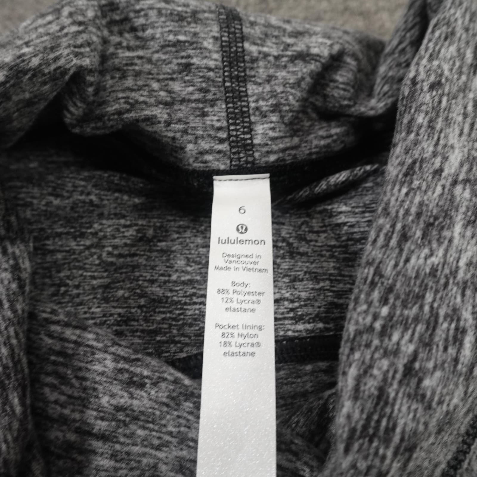 Lululemon Pullover Womens 6 Gray Ready To Rulu Fleece Cowl Neck Active Running - Thumbnail 8