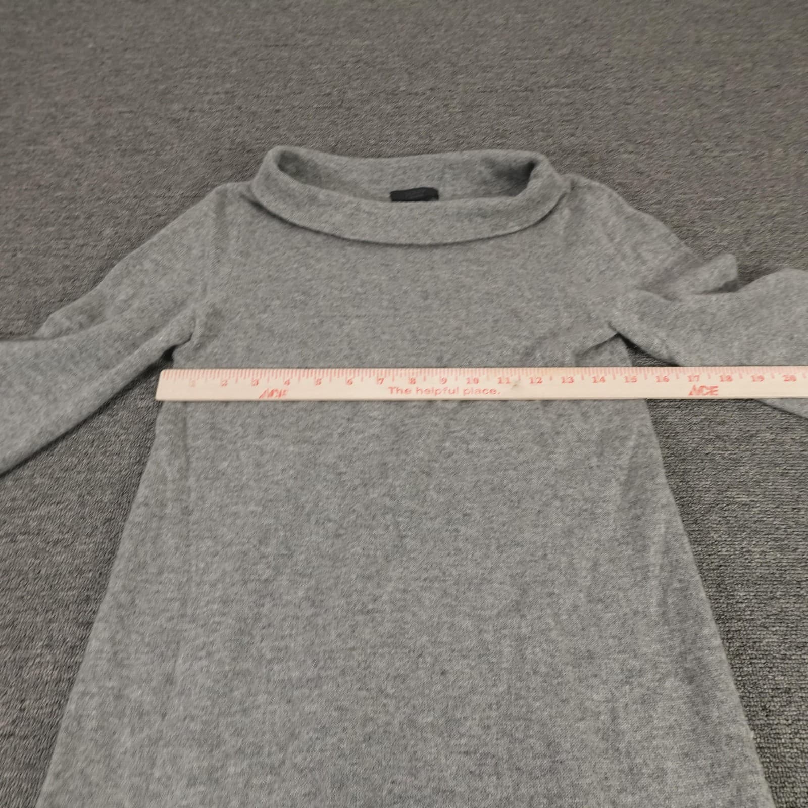 J.Crew Collection Sweater Dress Womens Small Gray Cashmere Cowl Puff Sleeve - Thumbnail 3