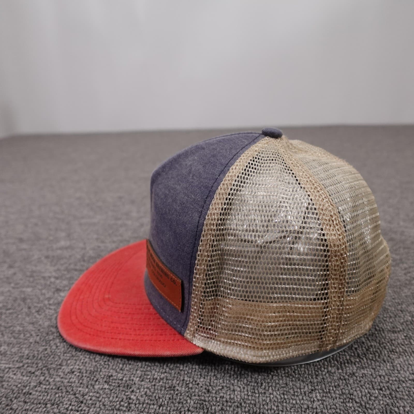 Blue Moon Beer Cap Snap Back Mens One Size Blue Red Mesh Trucker - Thumbnail 3