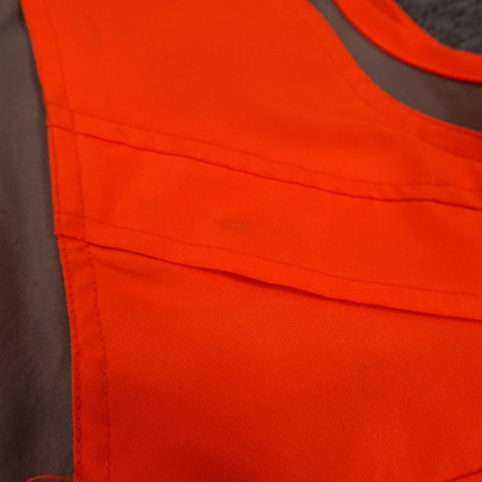 Master Sportsman Vest Mens Large Orange Quilted Canvas Hunting Full Zip Pockets - Thumbnail 3