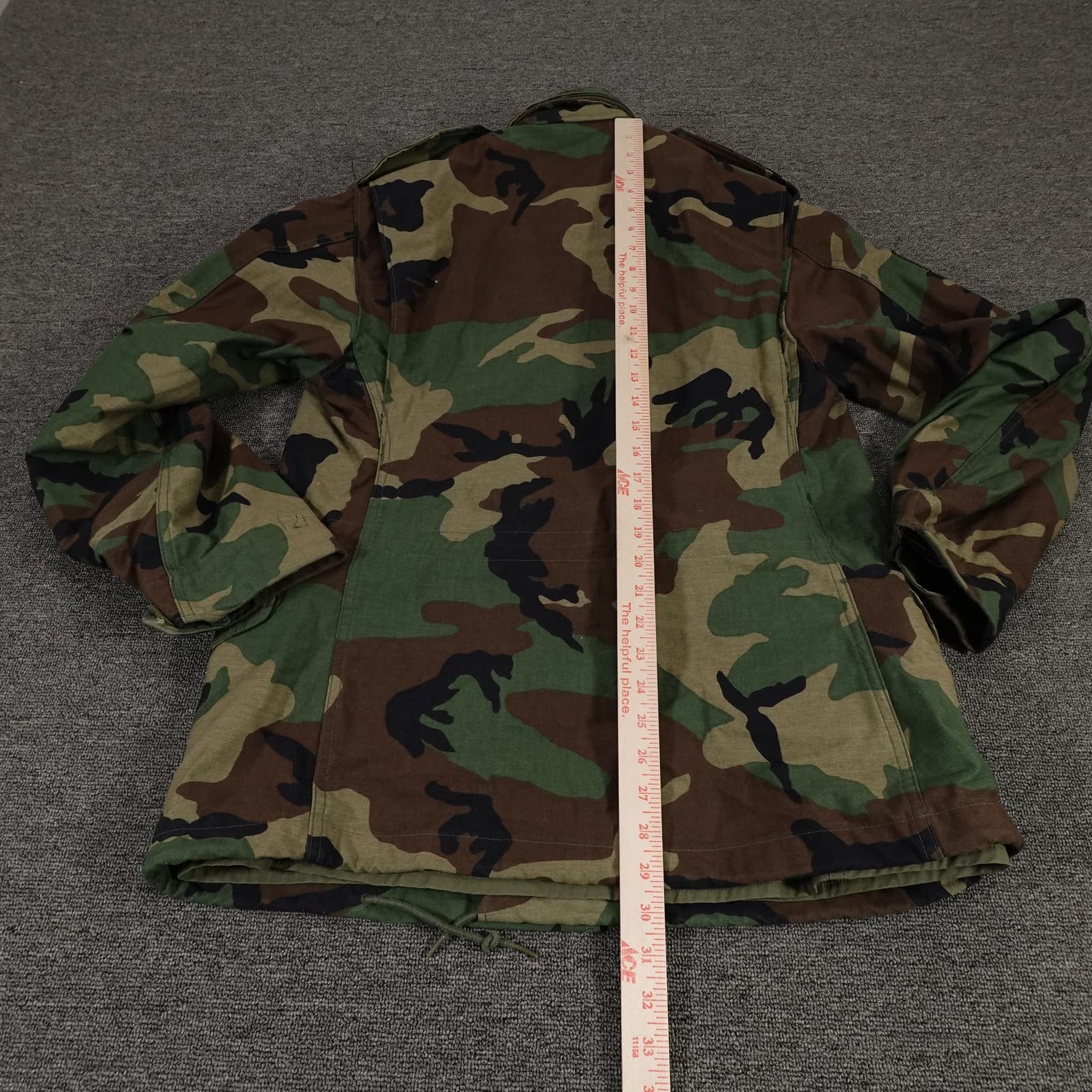 Vintage Golden Mfg M65 Field Jacket Mens Small Woodland Camo US Air Force 80s - Thumbnail 12