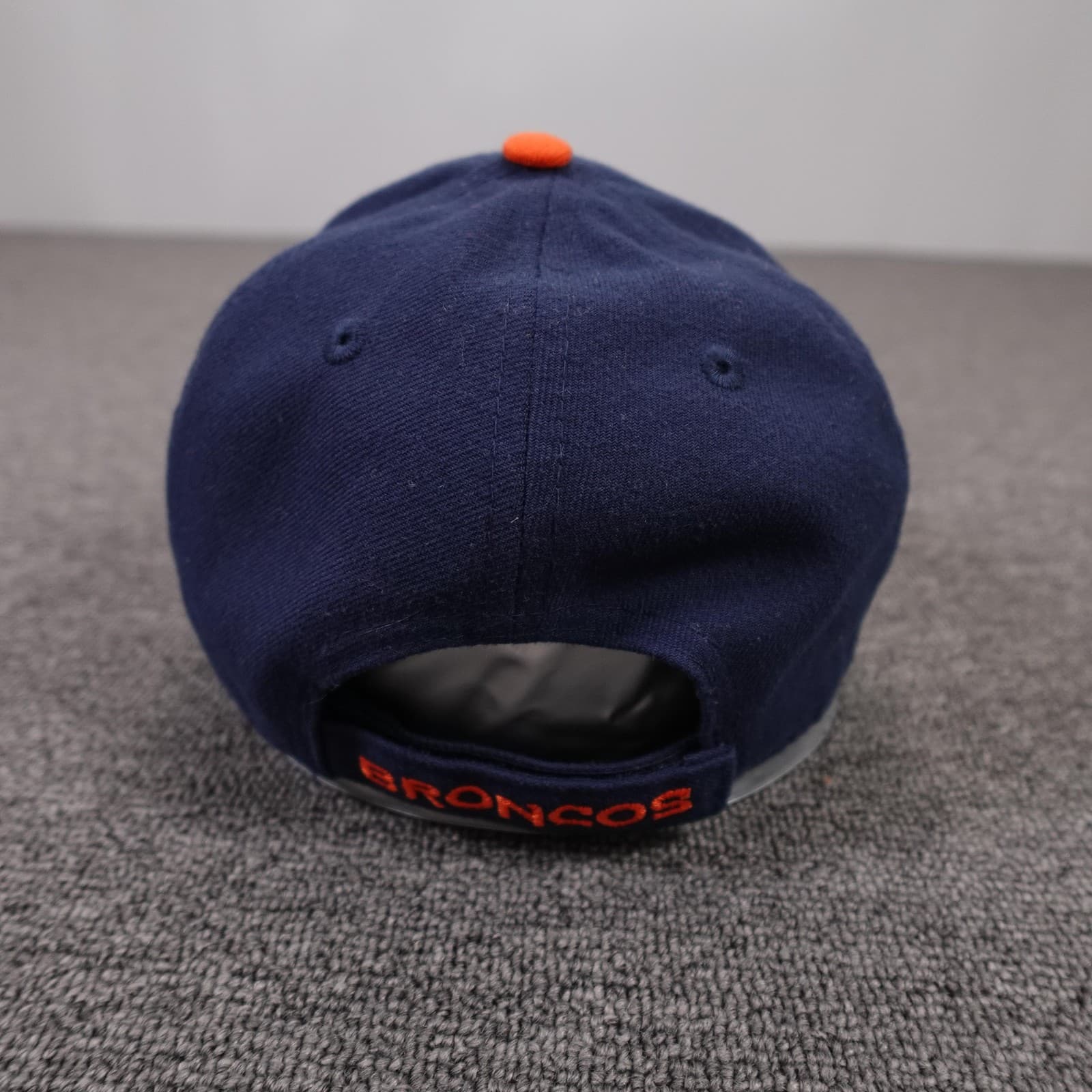 Denver Broncos Hat Cap Strap Back Mens One Size Blue Orange NFL Football New Era - Thumbnail 5