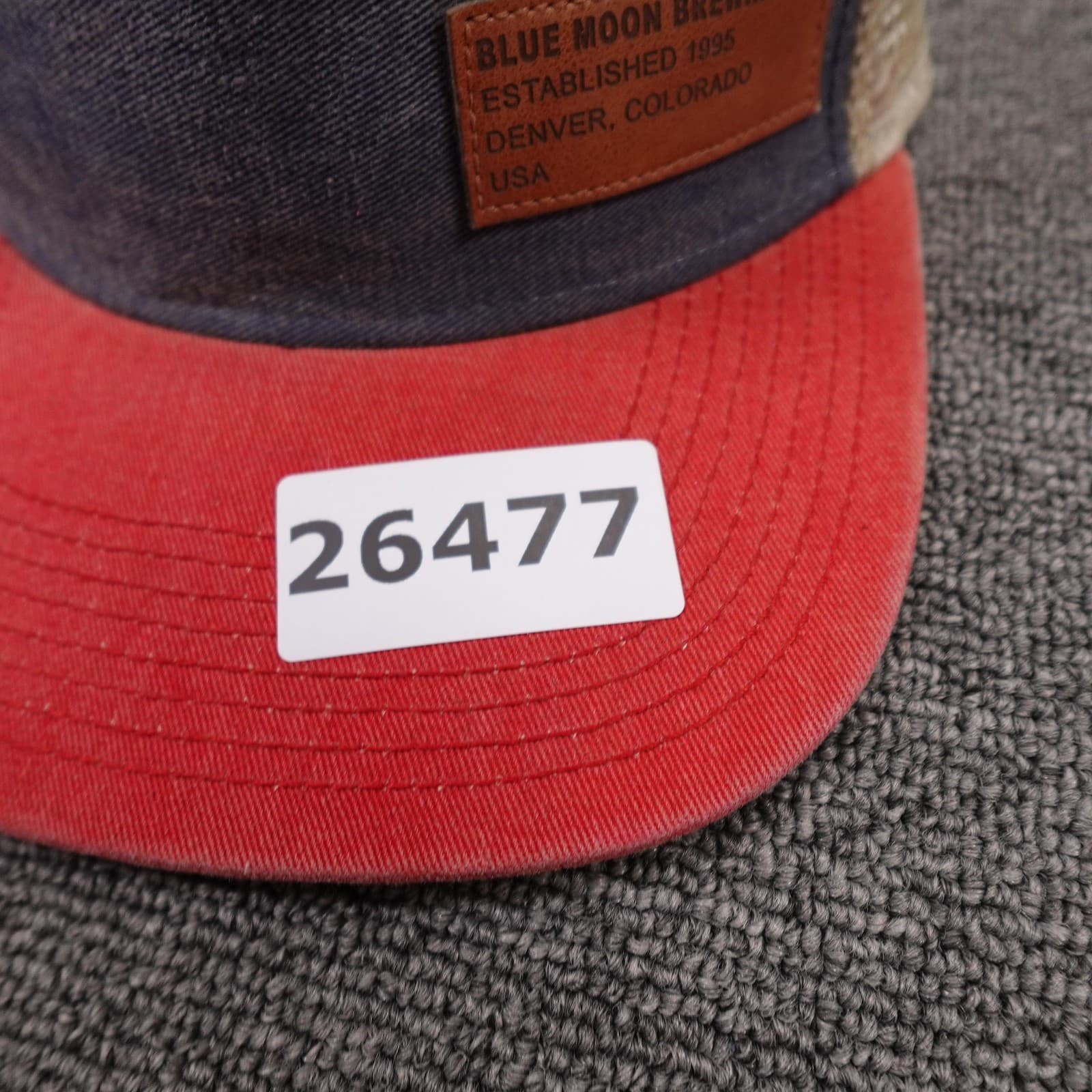 Blue Moon Beer Cap Snap Back Mens One Size Blue Red Mesh Trucker - Thumbnail 9